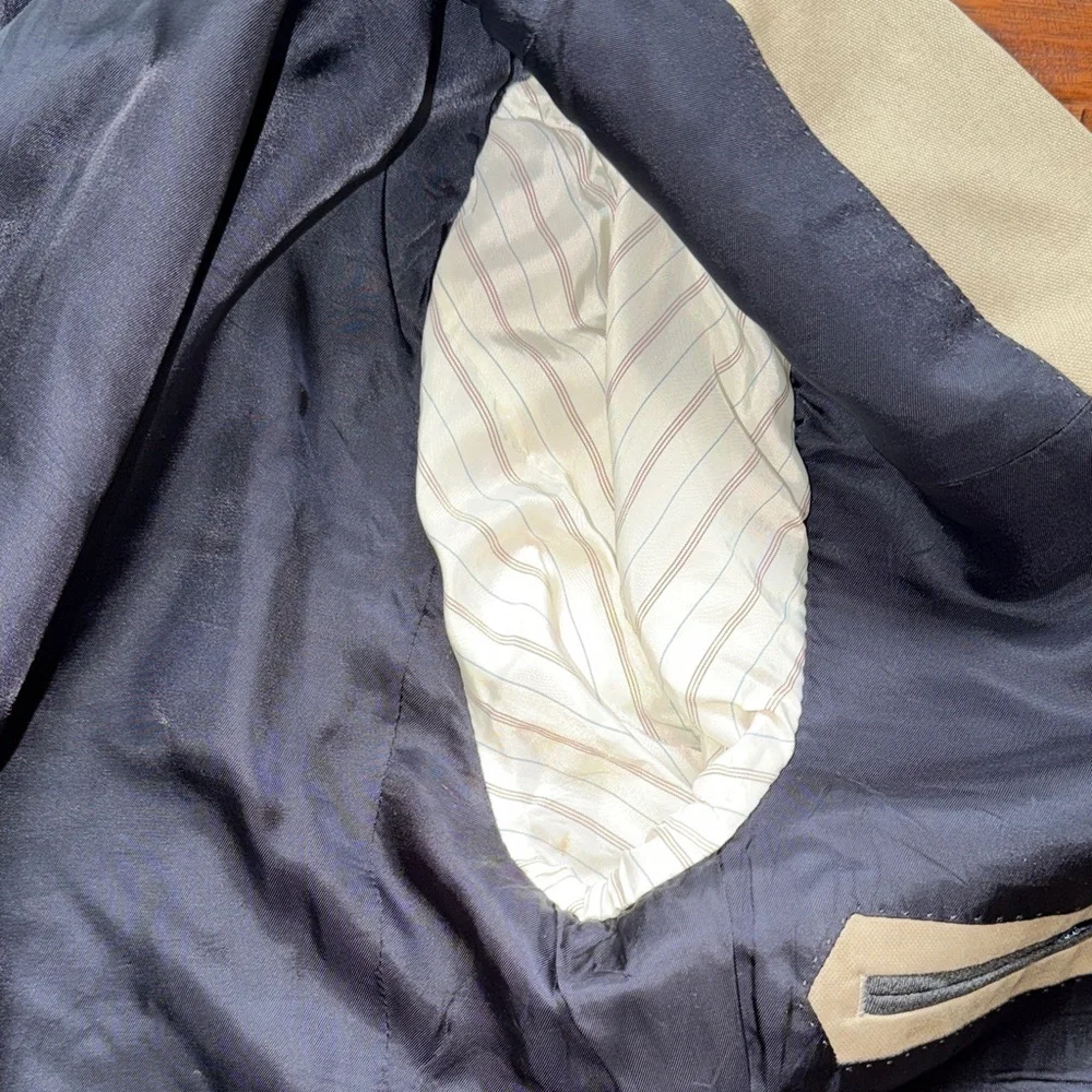 J. Crew Ludlow Slim-fit suit jacket in Italian cotton, Size 38/S, Khaki
